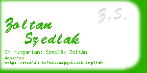 zoltan szedlak business card