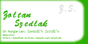 zoltan szedlak business card